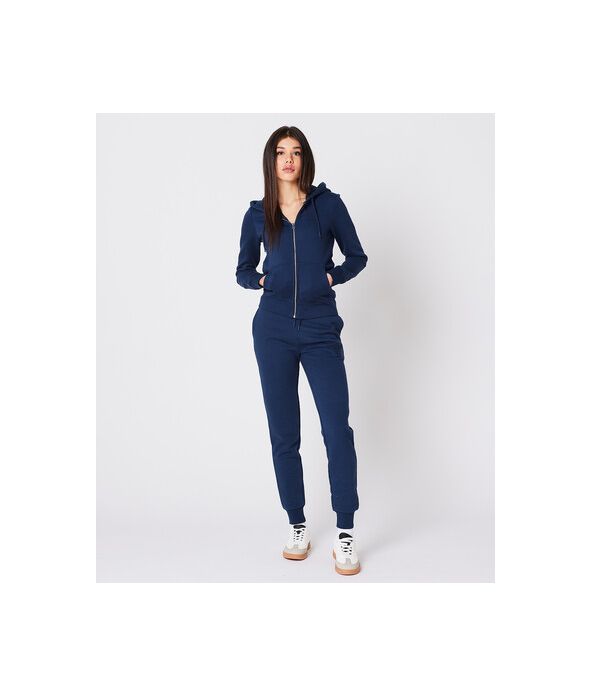 CARIE ZIP HOODIE JOGGING TOP, DARK BLUE