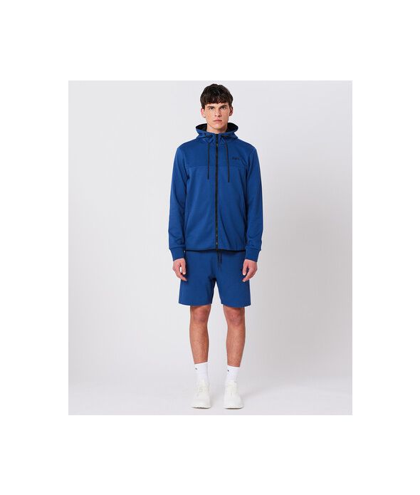 KEITH ZIP HOODIE JOGGING TOP, DARK BLUE
