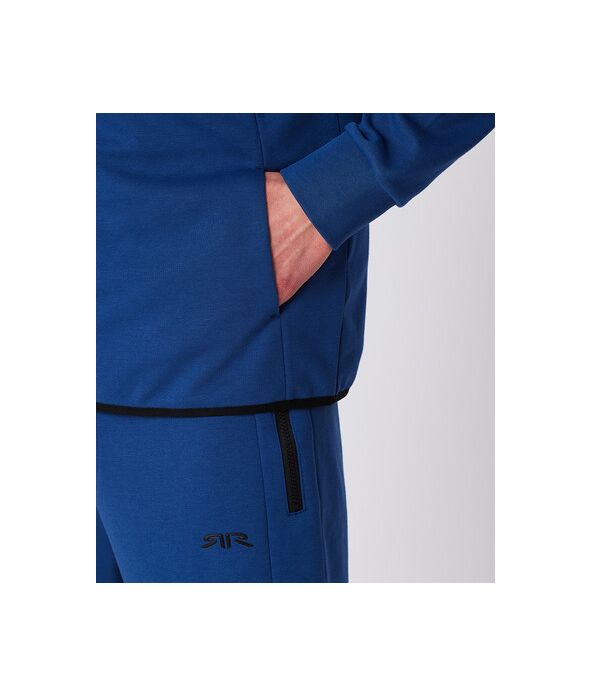 KEITH ZIP HOODIE JOGGING TOP, DARK BLUE