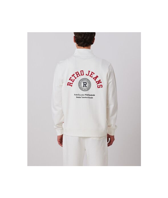 MATT ZIP UP JOGGING TOP, OFFWHITE